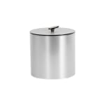 Contempo Collection Ice Bucket 3 Quart Flat Lid with Oval Matching Knob, Brushed Chrome
